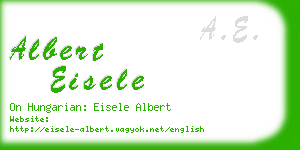 albert eisele business card